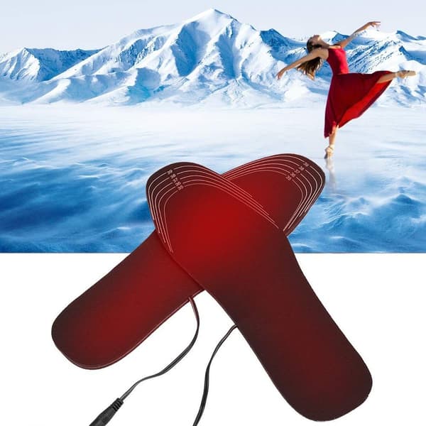 USB-lämmitettävät pohjalliset, musta
