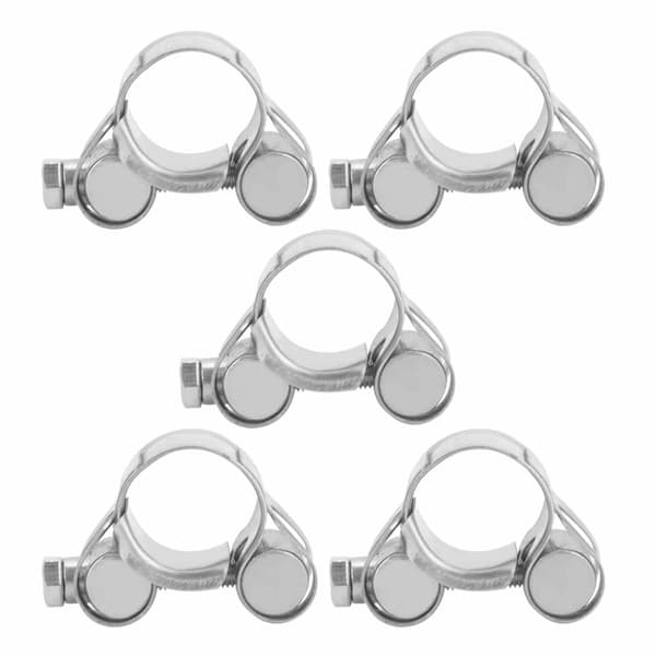 5 stk. klemring 304 rustfritt stål T-bolt klipsstøtte håndstrammingstilbehør (20-22mm)