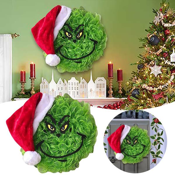 Christmas Wreath Decoration Wall Mounted Garden Decor 40cm 40cm