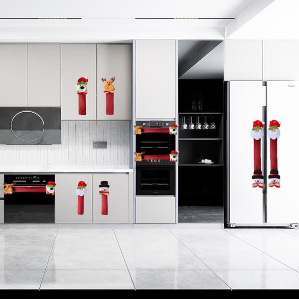 8 Pcs Christmas Refrigerator Handle Covers, 3D Fridge Door Covers