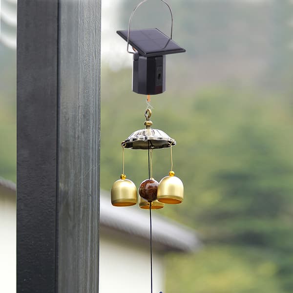 Solar Powered Ecological Motor Wind Chime Ornament Hanging Rotating Motor