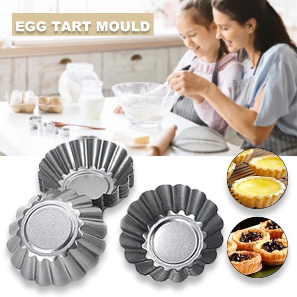 1/3/5 stk/sett Eggterteform Rustfritt stål Bakeform Kjøkkenbakeredskap 5 STK 5PCS