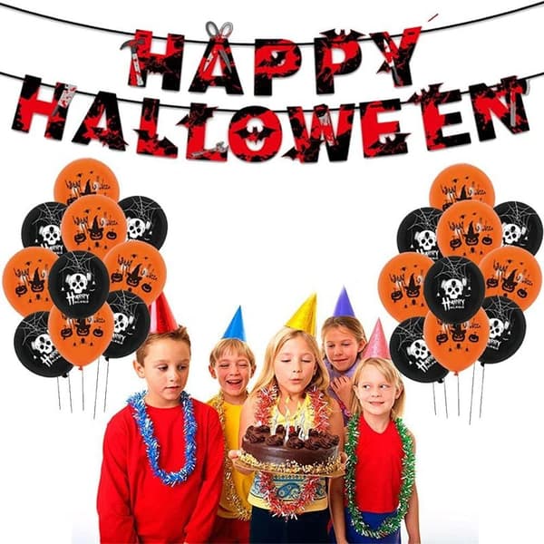 Halloween dekorationssats, 32 delar Glad Halloween