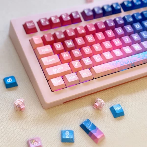 GMK Keycaps 129 taster Cherry Profil DYE-SUB Personlige Space Pixel Keycaps Space pixel Space pixel