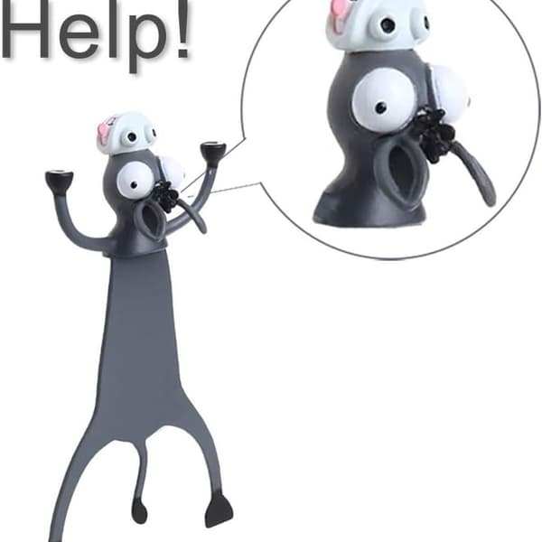 3D Stereoscopic Cartoon Animal Bookmarks for Students, Large KLB