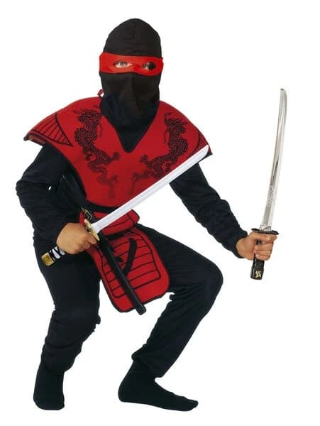 Utklädnad Ninja Röd Storlek 160