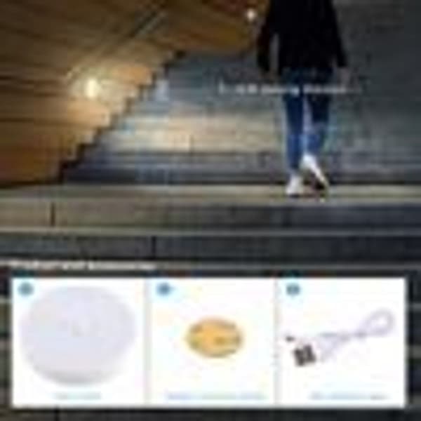 LED-nattlys med bevegelsessensor | USB-oppladbart nattlys med magnet for KLB