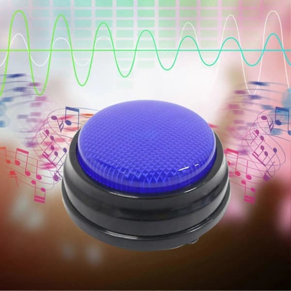 Recordable Talking Button with LED Function Learning Resources Buzzers Pink