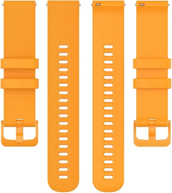 20 mm ravgul silikonrem, fleksibel silikongummi, rask