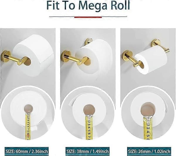 Børstet guld toiletpapirholder til badeværelse