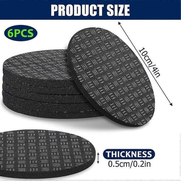 6 Pcs Non-Slip Walking Plate, Noise-Reducing Exercise Equipment Mat for Under Treadmills and Training