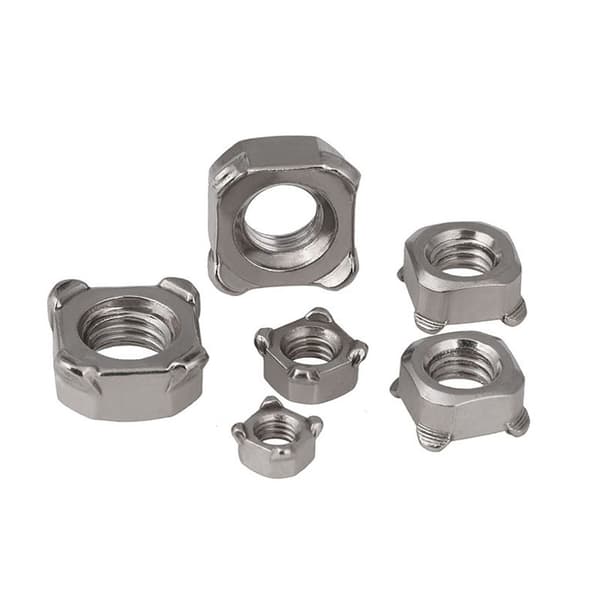 Weld Nuts M8 Square Coarse Carbon Steel Machine Screws Silver Pac