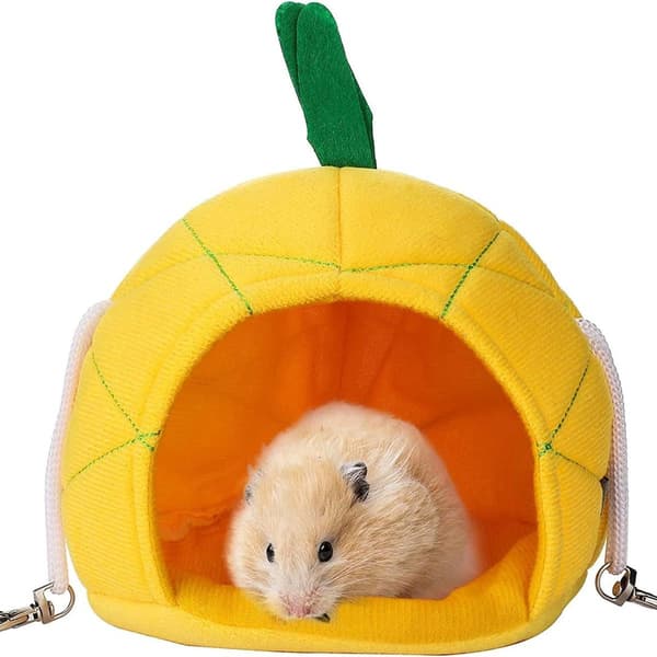 Ananas hamster blødt hår hamster hus seng små dyr hamster hængende hus KLB