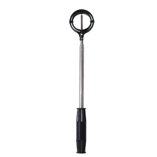 Teleskopisk golfboldopsamler, 1,8 m/2,7 m rustfrit stål ahorn golfopsamler, sort