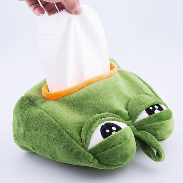 Cute Frog Plush Creative Cartoon Tissue Box Tissue Holder KLB