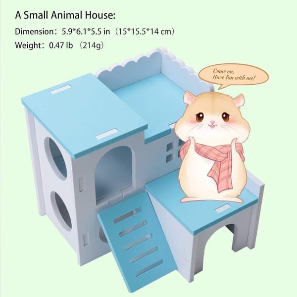 Hamsterhus, gemmested til små dyr, hamsterhus med sjovt klatrestativ KLB