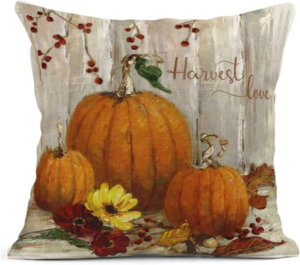 4 st kuddöverdrag höst heminredning dekorativa kuddöverdrag för soffa kudde soffa utomhus Halloween pumpor guld överdrag