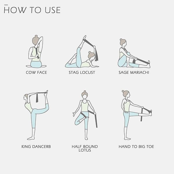 Yogastretchbånd, Pilates fysioterapi stretchbånd blå 250 * 3.8cm