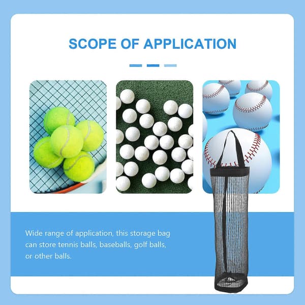 3 stk. netboldopsamlingspose Tennisboldtaske Tennisboldopsamlingspose Golf Baseballbolde Taske