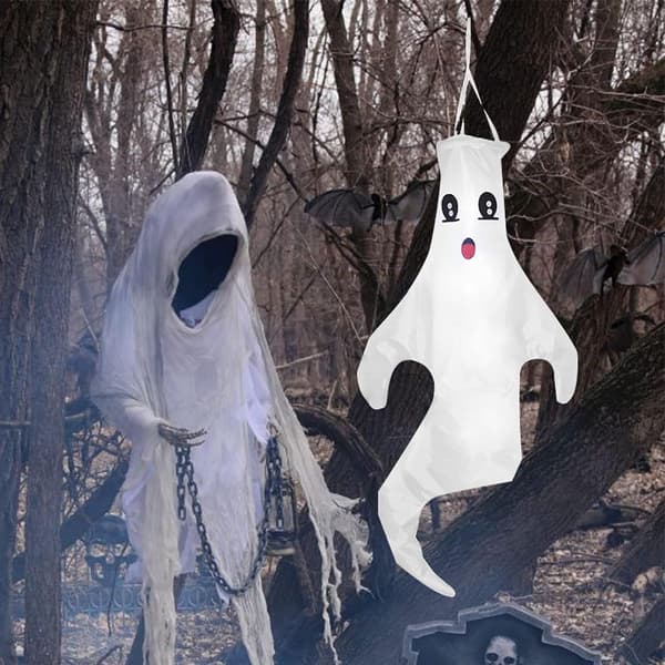 Halloween Windsock, Halloween Ghost Flag, Halloween Decorations, Hanging KLB