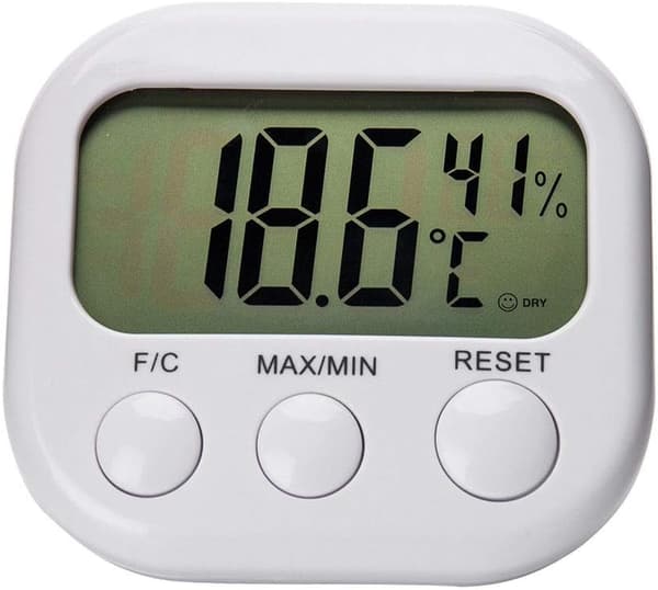1 X Digitalt LCD Termometer Udendørs Indendørs Hygrometer Fugtighedsur 0℃-50℃, LCD-aflæsning