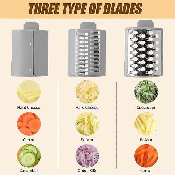 Electric Cheese Grater & Vegetable Slicer - Multifunctional Food Processor for Salad & Cooking