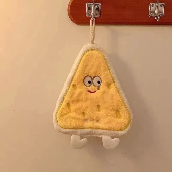 Two Coral Fleece Towels in Cheese Style, Extra Absorbent and Thickened for Bathroom and Kitchen Donuts Donuts