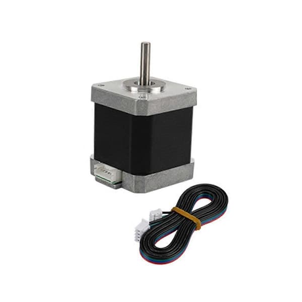 42 Stepper Motor Højde 48mm Motor med 1000XH2.54 Kabler til 3D-printer Ekstruder - Sølv