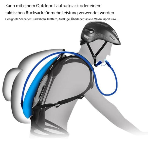 2L Hydreringsblåsa med Bitventil, Lækagesikker Vandbeholder