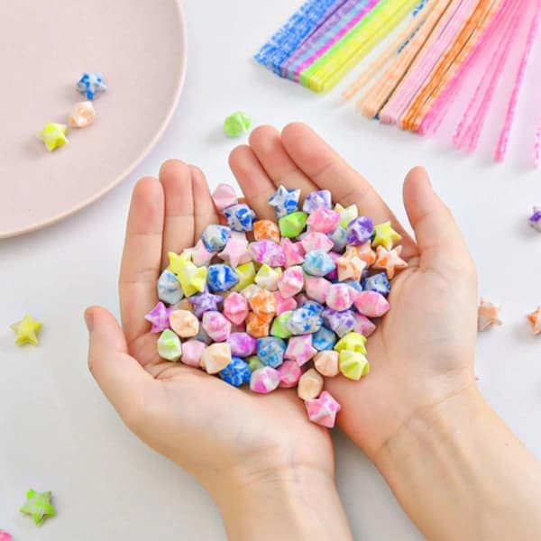 420 Sheets Luminous Star Origami Paper Strips