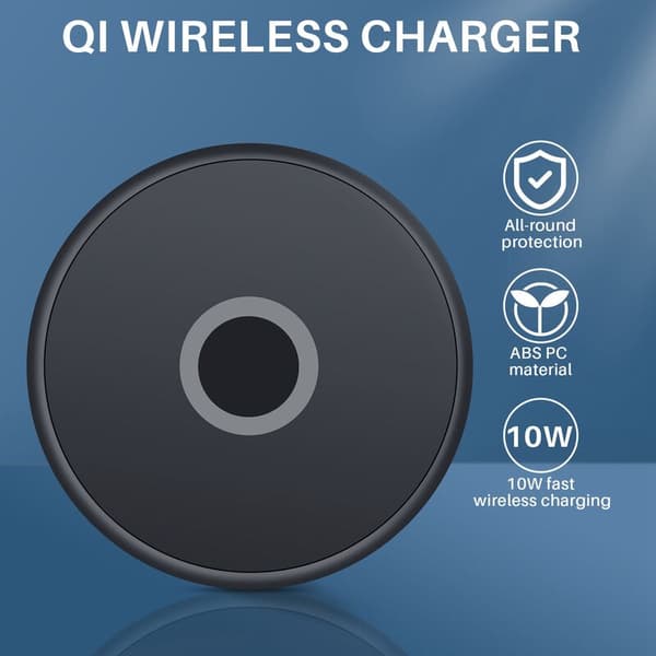 Fast Wireless Charging Dock for iPhone X8 - Desktop Wireless Charging Pad, Non-slip, with LED Indicator for Samsung S8 S7