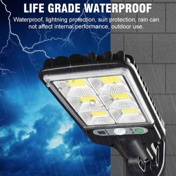 Outdoor Solar Light with Motion Sensor, Remote Control Street Light, IP67 Waterproof LED Lamp
