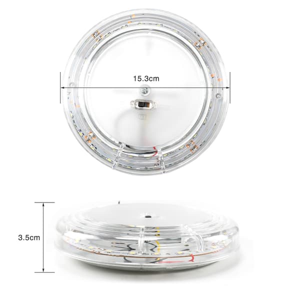 24LED 12V White Ceiling Dome Light Interior Round Reading Lamp