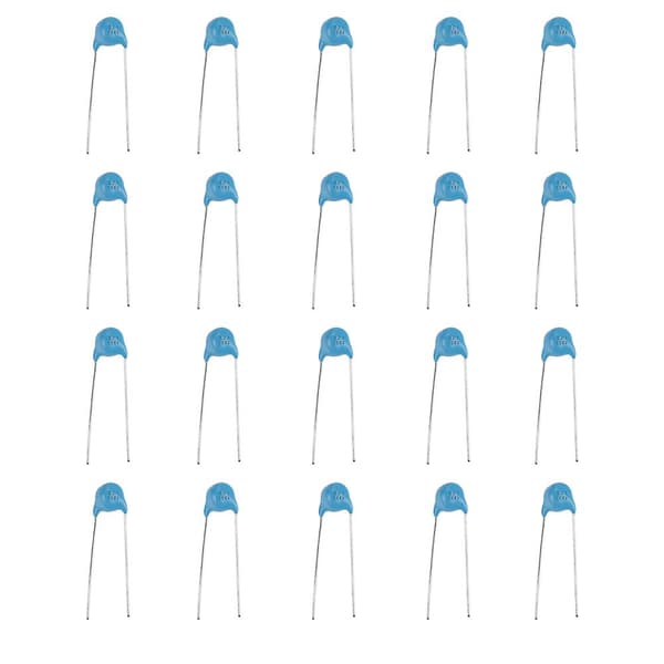 Risegun Capacitor Kit 20pcs High Voltage Monolithic Ceramic Capacitors, 221K 220pF 15KV 15000V Capacitor Kit for Electronic Projects