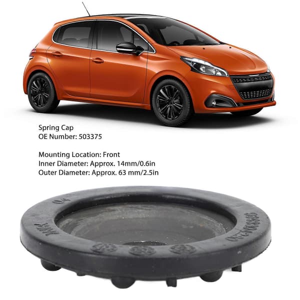FEBI Spring Plate 503375 Robust Reliable Noise Reduction Front Spring Plate Cover Replacement for Peugeot 208