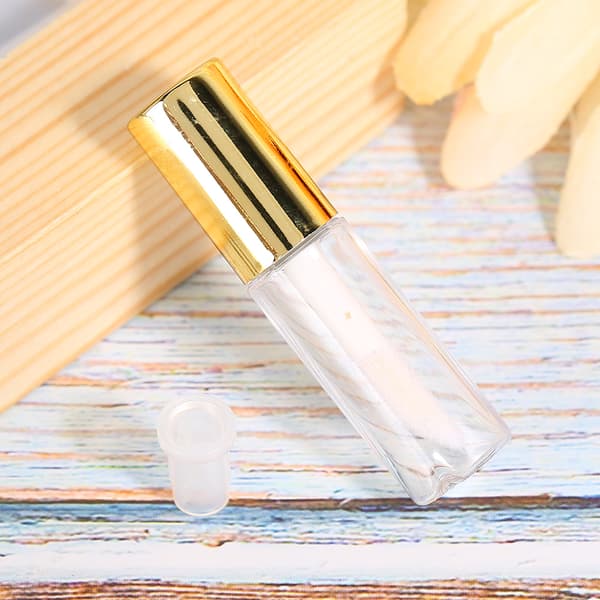 45 stk 1,2 ml Mini påfyllbare tomme lipglossrør Leppestiftflaske Beholder Dispenser Gull