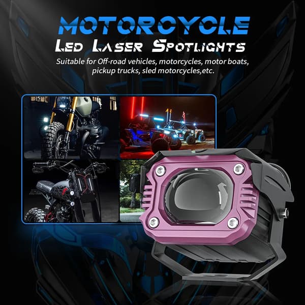 1 st LED-strålkastare för motorcykel, extra dimljus
