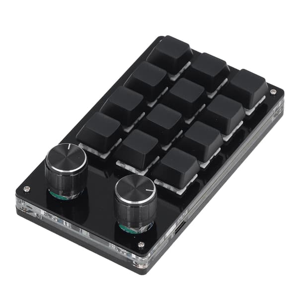 Mechanical Gaming Keyboard 12 Keys 2 Knobs Small OSU Gaming Keyboard DIY Programmable Keyboard with USB Cable