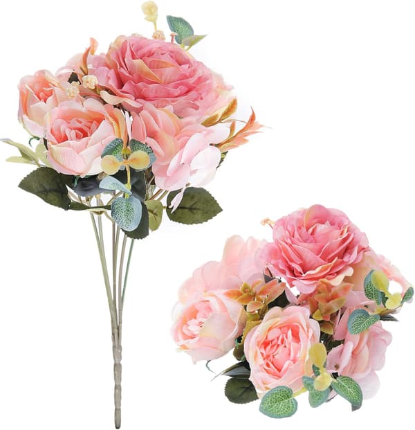 Artificial Flower Bouquets Peonies Artificial Flowers for Wedding Bride