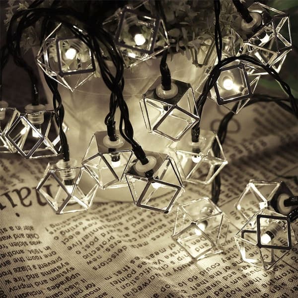 4,8 m 20 LED hule jernstrenglys solcelledrevne udendørs KLB