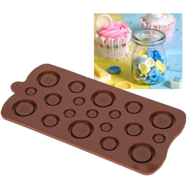 Chokoladeformbakke knapform støbeform DIY Fondant Bagværk Slikfremstilling Bageværktøj