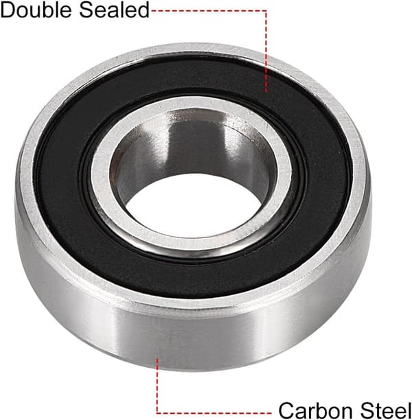 4 stk. 6001-2RS Dobbeltforseglede kuglelejer 12mmx28mmx8mm Kulstofstål