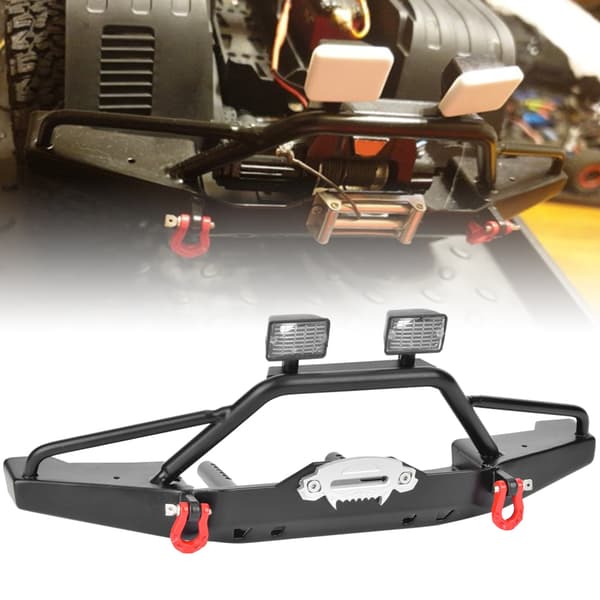 Metall Frontfanger med LED-lys Tilbehør Passer til Axial SCX10 II 90046 RC Bil