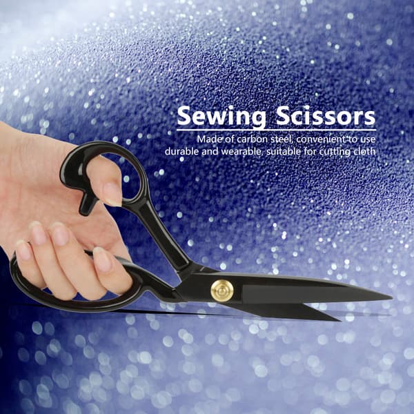 9IN Carbon Steel Leather Sewing TPR Handle Upholstery Scissors Assembly