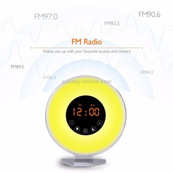 LED Touch Smart Vækkeur med FM-radio
