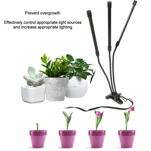 LED Växtlampa 10 Nivåer Dimbar med Timer för Inomhusväxter och Blommor, USB-driven, DUBUNS