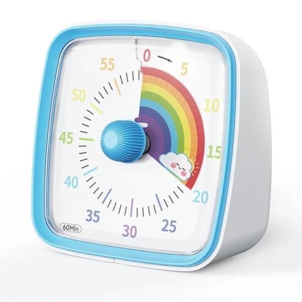 Visuell timer barn 60 minutter klasserom skole blå
