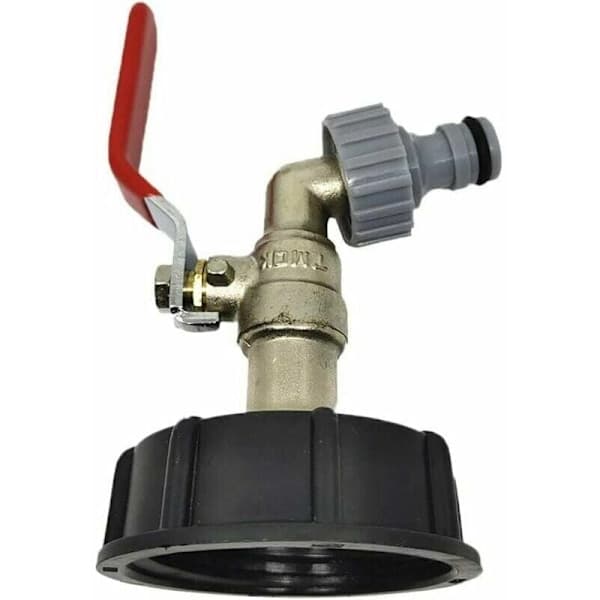 IBC-tankadapter 1/2 tum kranutloppsfäste ventil kran trädgårdsslangkopplingar