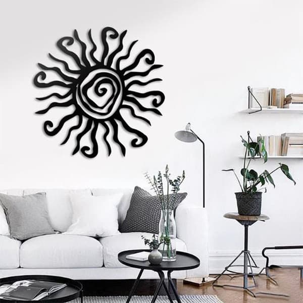 1 stk Solguden Jernpynt Dekorasjon Hengende Solblomst Ring