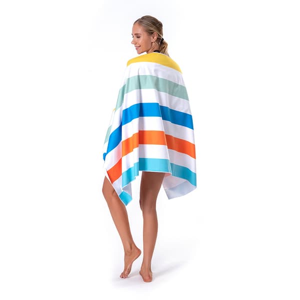 Premium stribede strandhåndklæder 80 x 160 cm, meget absorberende